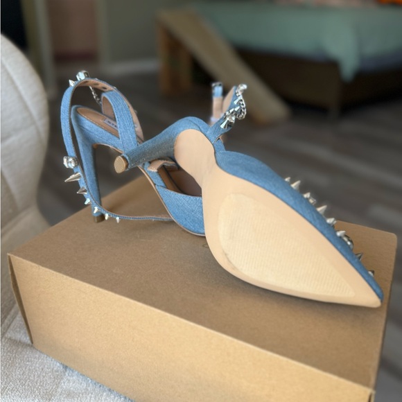 Steve Madden Blue Studded Women's Heels - Picture 10 of 14